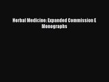 [PDF Download] Herbal Medicine: Expanded Commission E Monographs [Read] Online