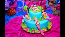Bolos decorados Barbie Sereia para festa infantil