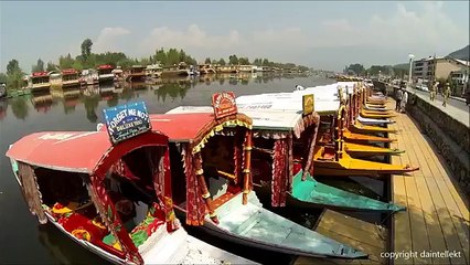 Beautiful Srinagar Dal Lake Shikara Boat Ride Kashmir India  HD
