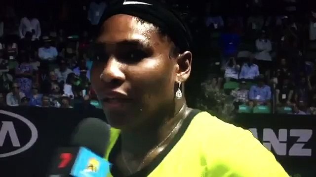SERENA WILLIAMS AFTER BEATING MARIA SHARAPOVA & REACH SEMIFINALS AT AUSTRALIAN OPEN 2016 - YouTube