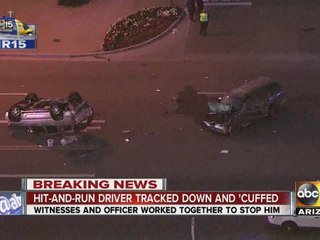 Hit and run driver tracked down and cuffed