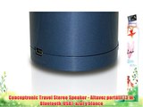 Conceptronic Travel Stereo Speaker - Altavoz port?til (3 W Bluetooth USB) azul y blanco