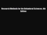 [PDF Download] Research Methods for the Behavioral Sciences 4th Edition [Read] Full Ebook
