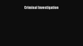 [PDF Download] Criminal Investigation [Download] Full Ebook