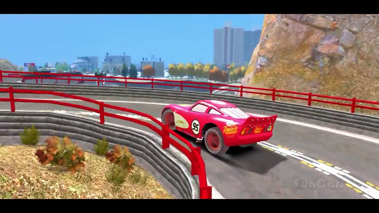 Nursery Rhymes for Kids ft/ Iron Man & War Machine RACE w/ Lightning McQueen Disney Cars