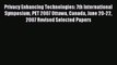 [PDF Download] Privacy Enhancing Technologies: 7th International Symposium PET 2007 Ottawa