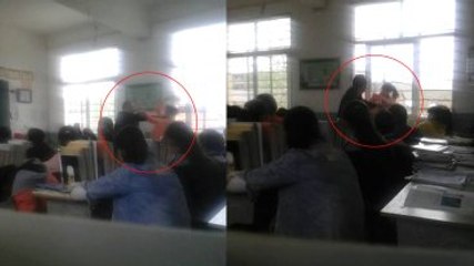 Sınıfta Öğretmen Kız Öğrenci Kavgası