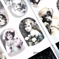 Covered with a layer of gel stamp