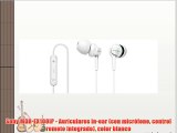 Sony MDR-EX100IP - Auriculares in-ear (con micr?fono control remoto integrado) color blanco