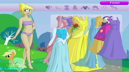 My Little Pony Equestria Girls Applejack Like Cinderella Princess Dress Up Game for Girls