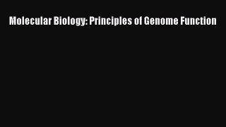 [PDF Download] Molecular Biology: Principles of Genome Function [Download] Full Ebook