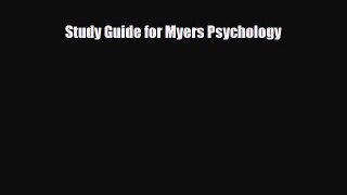 [PDF Download] Study Guide for Myers Psychology [PDF] Online