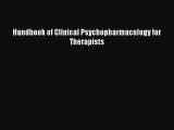 (PDF Download) Handbook of Clinical Psychopharmacology for Therapists Download