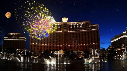 Bellagio Fountain show, Las Vegas -  theme music dangerous