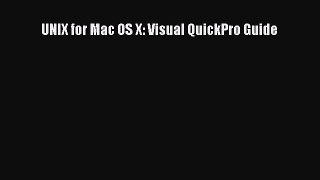 [PDF Download] UNIX for Mac OS X: Visual QuickPro Guide [PDF] Online