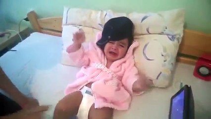 Baby doll most funny video cries when ipad is turned off AFV