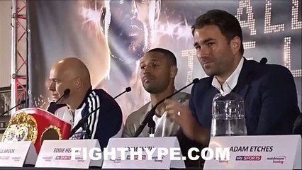 KELL BROOK AND EDDIE HEARN SOUND OFF ON AMIR KHAN DURING PRESS CONFERENCE TO ANNOUNCE BIZIER CLASH (Funny Videos 720p)