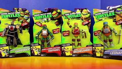 Teenage Mutant Ninja Turtles Hand To Hand Fighters TMNT Raphael Leonardo Michelangelo Shredder