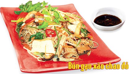 Bún gạo xào chao đỏ