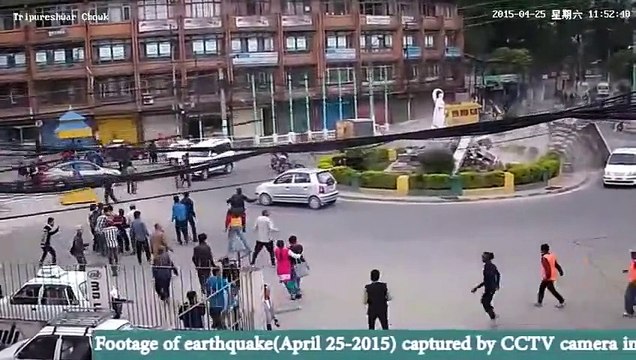 Earthquake in Nepal 2015, CCTV footage one in all Historical Earthquakes