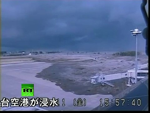 Japan earthquake: CCTV video of tsunami wave hitting Sendai airport Historical Earthquakes