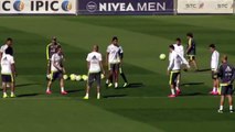 ronaldo fantastic control in training
