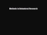 [PDF Download] Methods in Behavioral Research [PDF] Full Ebook