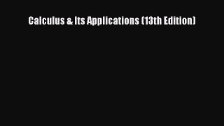 (PDF Download) Calculus & Its Applications (13th Edition) PDF