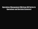 (PDF Download) Operations Management (McGraw-Hill Series in Operations and Decision Sciences)