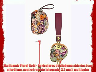 Skullcandy Floral Gold - Auriculares de diadema abiertos (con micr?fono control remoto integrado