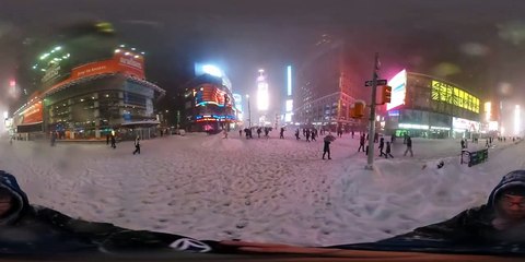 TImes Square during the blizzard
