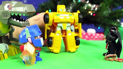 The Transformers Rescue Bots Save The GingerBread Men From Darth Vader to Save Christmas