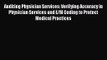 [PDF Download] Auditing Physician Services: Verifying Accuracy in Physician Services and E/M
