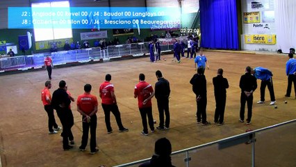 Valse de buts lors d'un quart de finale, Super 16 masculin, Sport Boules, Saint-Egrève 2016