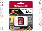 Transcend Ultimate - Tarjeta de Memoria Flash 32GB SDHC (MLC Clase 10 UHS-I 90mb/s 600x) de