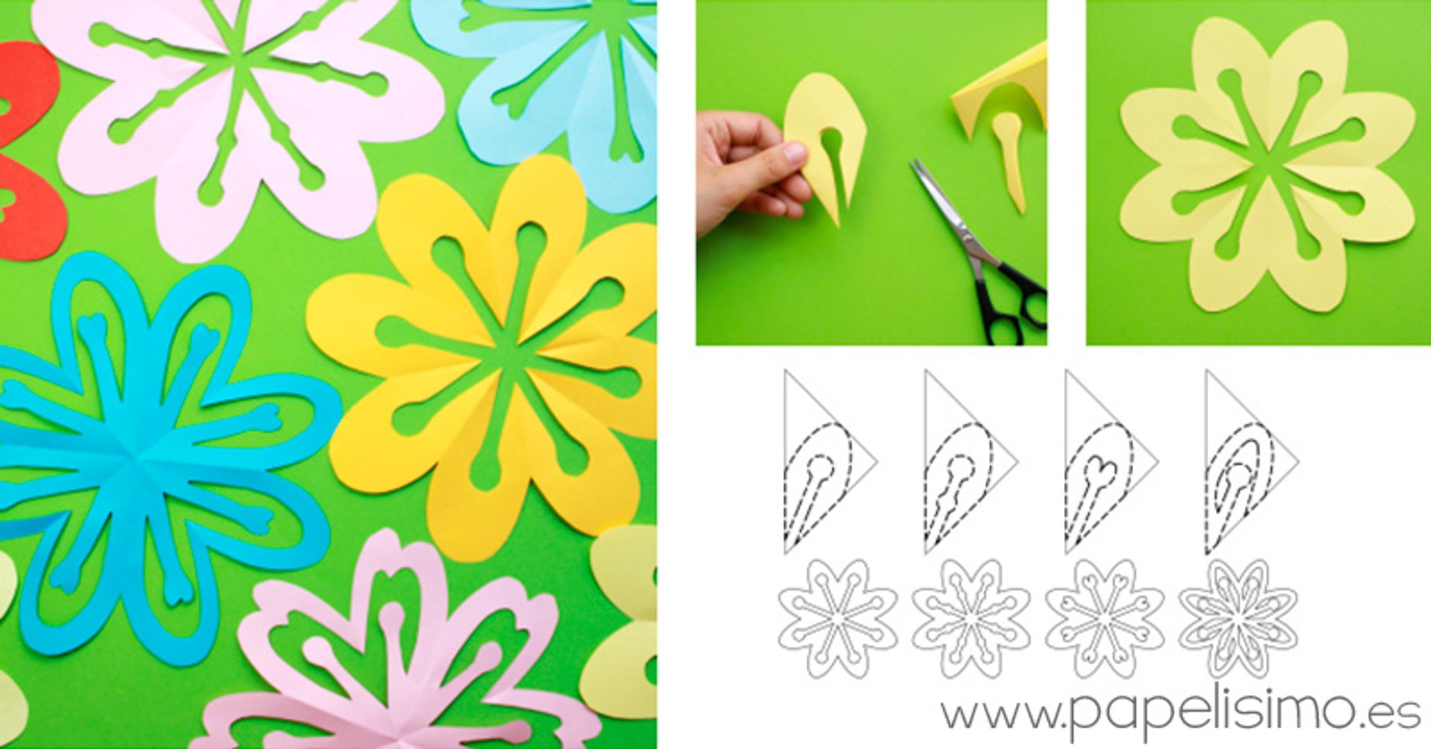 Flores de papel recortadas | Cut out paper flowers - Vídeo Dailymotion