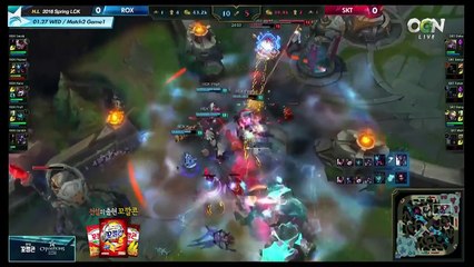 LoL Champions Korea Spring 2016 [H/L 2016.01.27] ROX vs SK T1 Game 1 - RO1 l 롯데 꼬깔콘 LoL Champions K