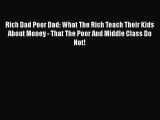 Rich Dad Poor Dad: What The Rich Teach Their Kids About Money - That The Poor And Middle Class