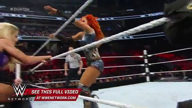 WWE Network Charlotte vs. Becky Lynch - Divas Title Match Royal Rumble 2016