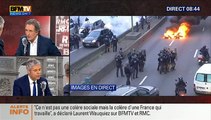 violences de police CRS contre manifestants pacifiques TAXIS sur le périphérique / 26jan2016 / en direct BFM