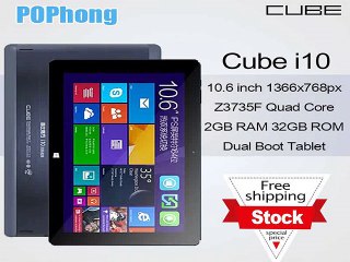 Cube i10 Dual Boot 10.6 inch Tablet PC 2GB RAM 32GB WiFi Atom Z3735 Quad Core 6600mAh-in Tablet PCs from Computer