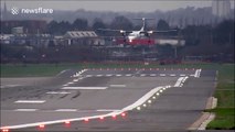 Difficult landings for planes at Birmingham Airport amid stormy winds