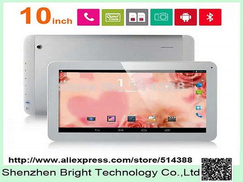 Free shipping 10 Inch 3G Phone Tablet PC with SIM Android 4.2 MTK8382 quad Core 1.2Ghz 1GB/8GB Wifi Bluetooth Dual Camera GPS-in Tablet PCs from Computer