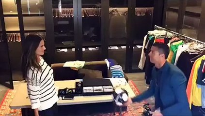 Alessandra Ambrosio’s keepy uppy headers with Cristiano Ronaldo