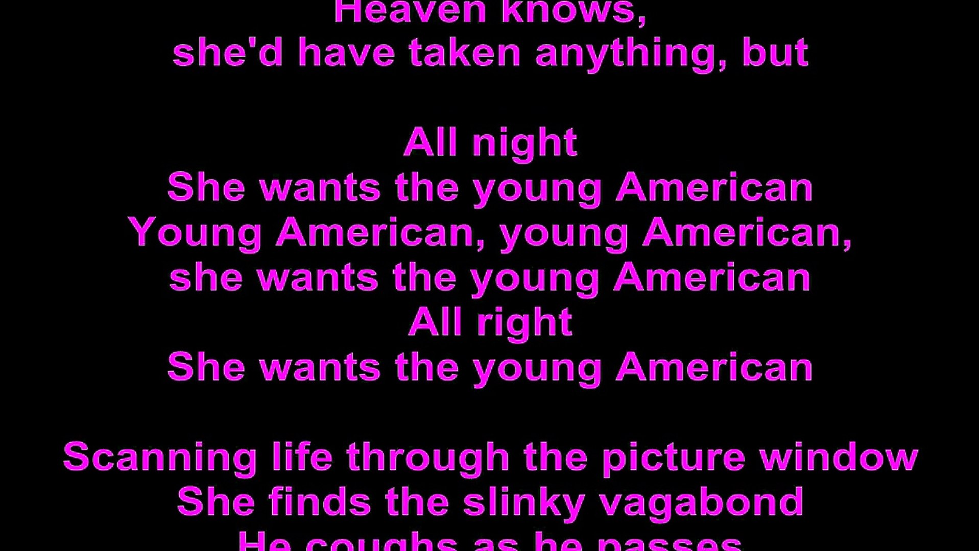 ⁣David Bowie – Young Americans Lyrics