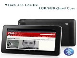 9 Inch A33 Allwinner Quad Core Tablet PC 1.5GHz Android 4.4 1GB/8GB 1024*600 HD Screen WiFi/Bluetooth/OTG-in Tablet PCs from Computer