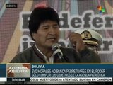 Presidente Evo Morales afirma que no quiere perpetuarse en el cargo