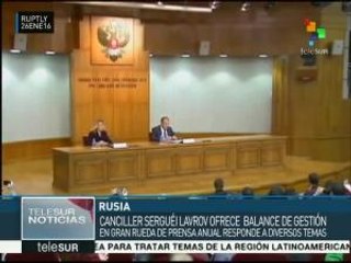 Rusia: Lavrov ofrece gran rueda de prensa anual