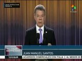 Santos asegura que ONU actuará como garante de la paz en Colombia