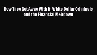 How They Got Away With It: White Collar Criminals and the Financial Meltdown Read Online PDF